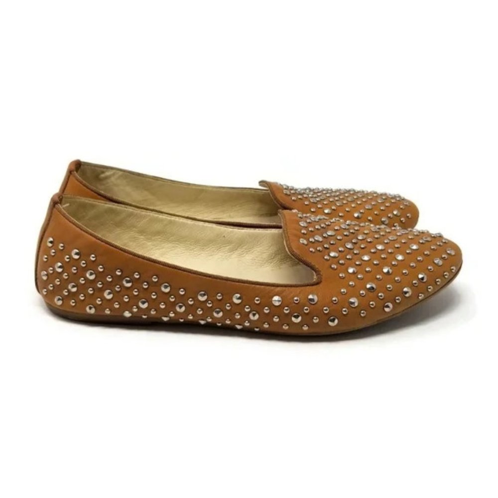 Sundance Studded Leather Smoking Slippers Loafers Size 9